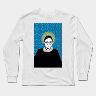 Ruth Bader Ginsburg Feminist Icon blue Long Sleeve T-Shirt